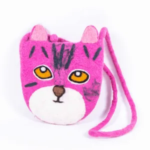 Cat Face Felt Bag