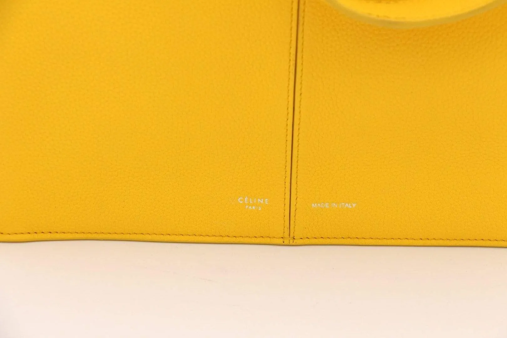 Celine Yellow Tri Fold Handbag