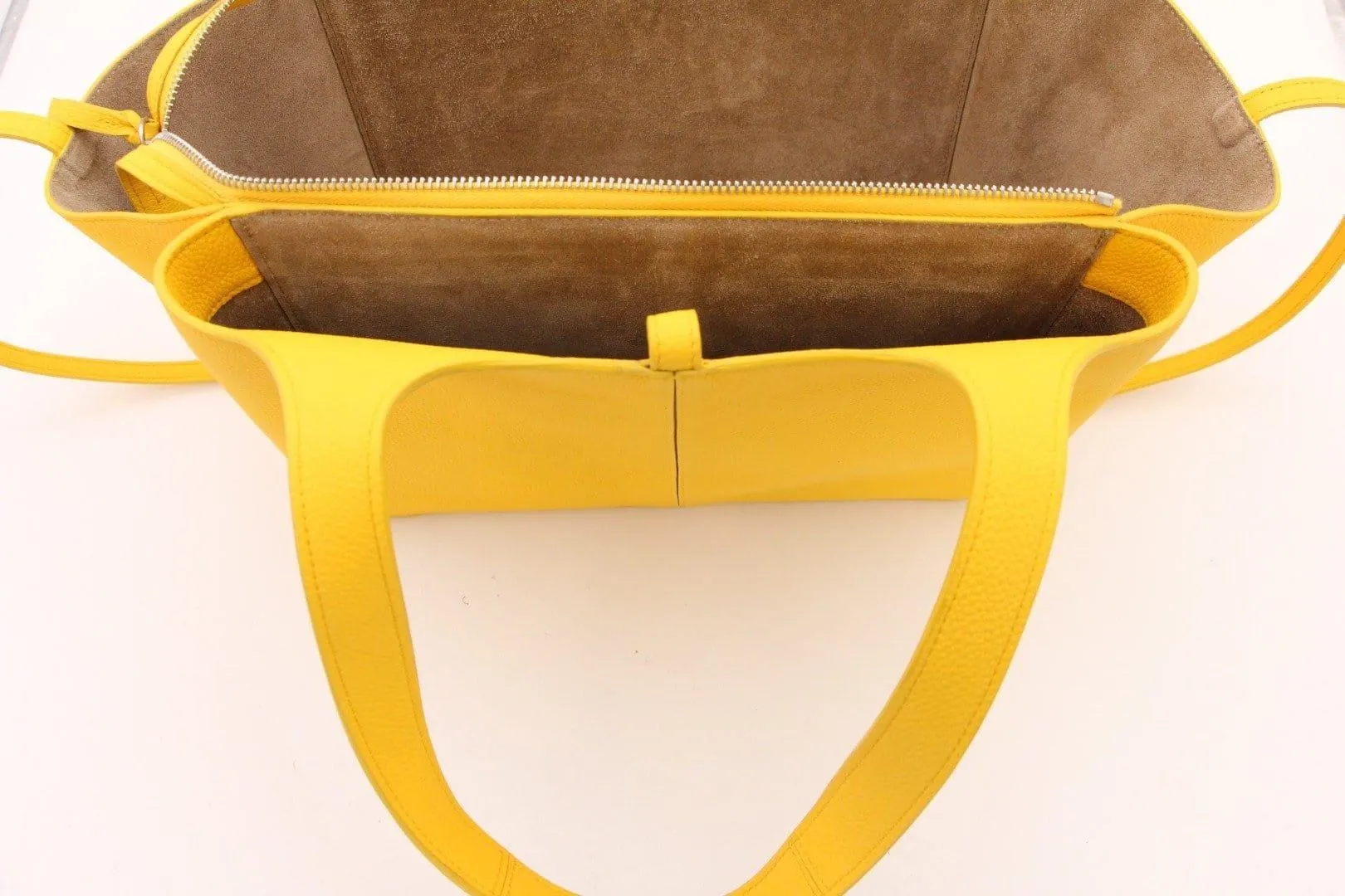 Celine Yellow Tri Fold Handbag