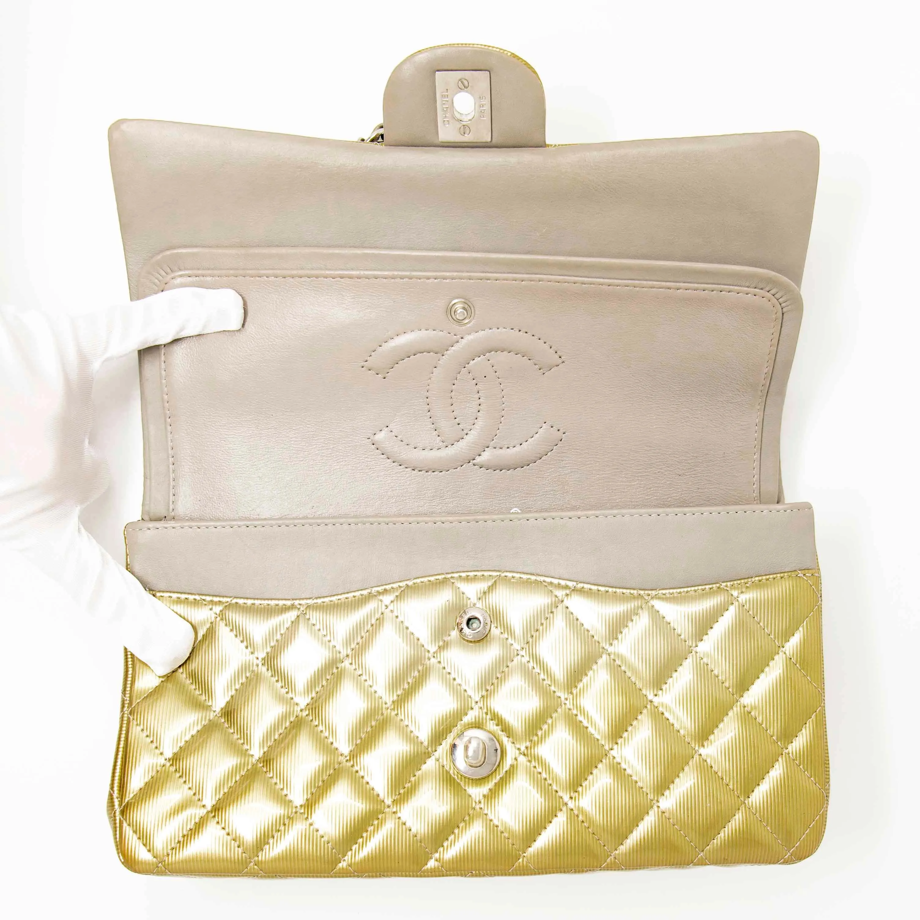 Chanel Gold Medium Classic Flap