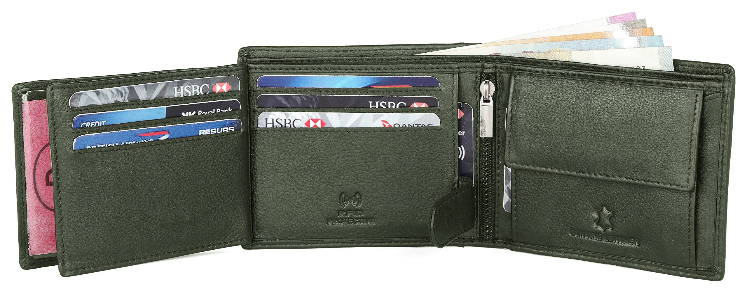 CHARLES RFID Protected Leather Wallet for Men