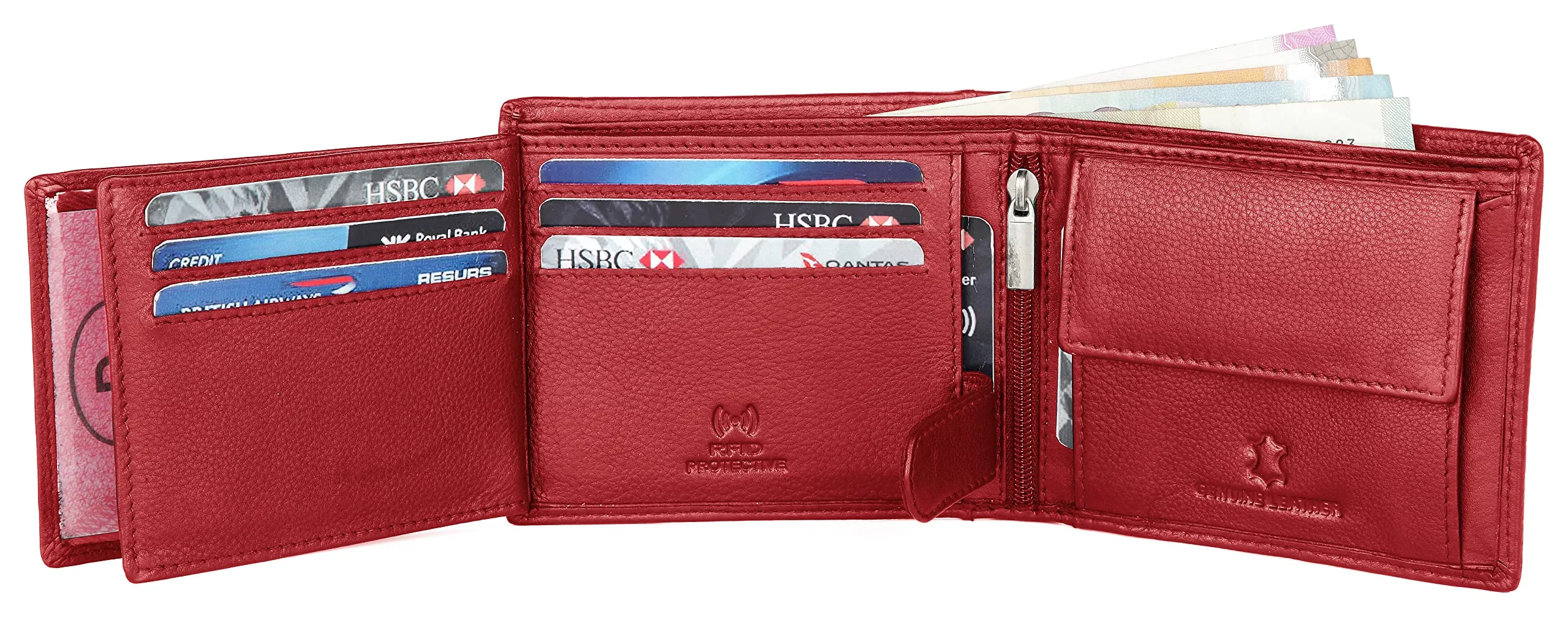 CHARLES RFID Protected Leather Wallet for Men