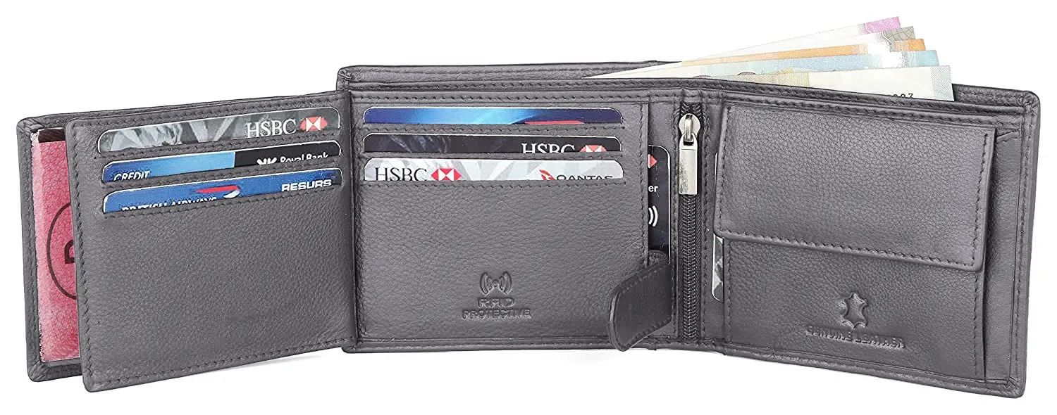 CHARLES RFID Protected Leather Wallet for Men