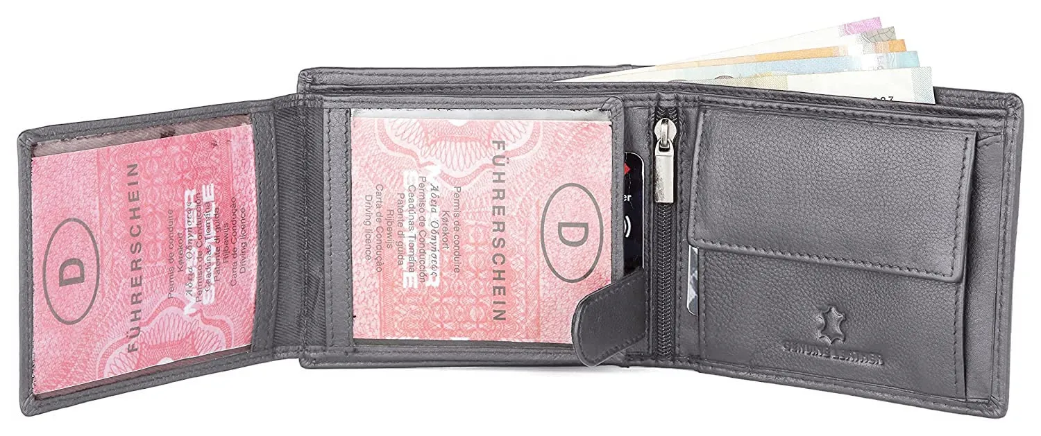 CHARLES RFID Protected Leather Wallet for Men