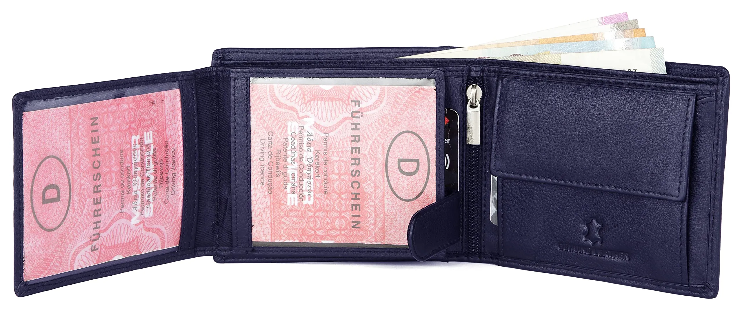 CHARLES RFID Protected Leather Wallet for Men