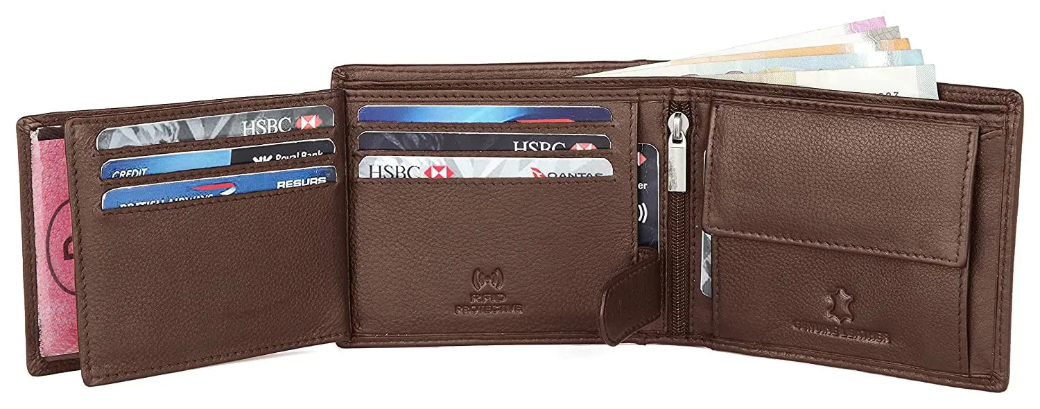 CHARLES RFID Protected Leather Wallet for Men