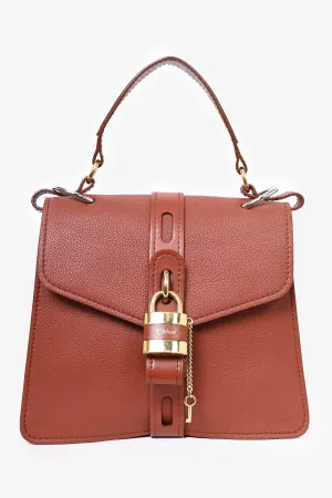 Chloe Brown Leather Aby Lock Bag