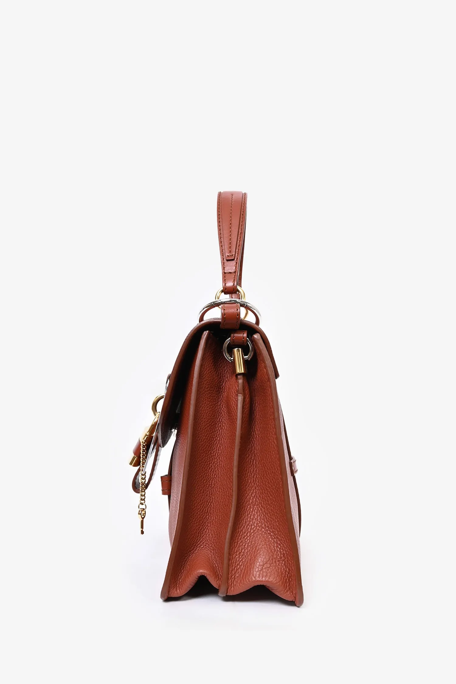 Chloe Brown Leather Aby Lock Bag