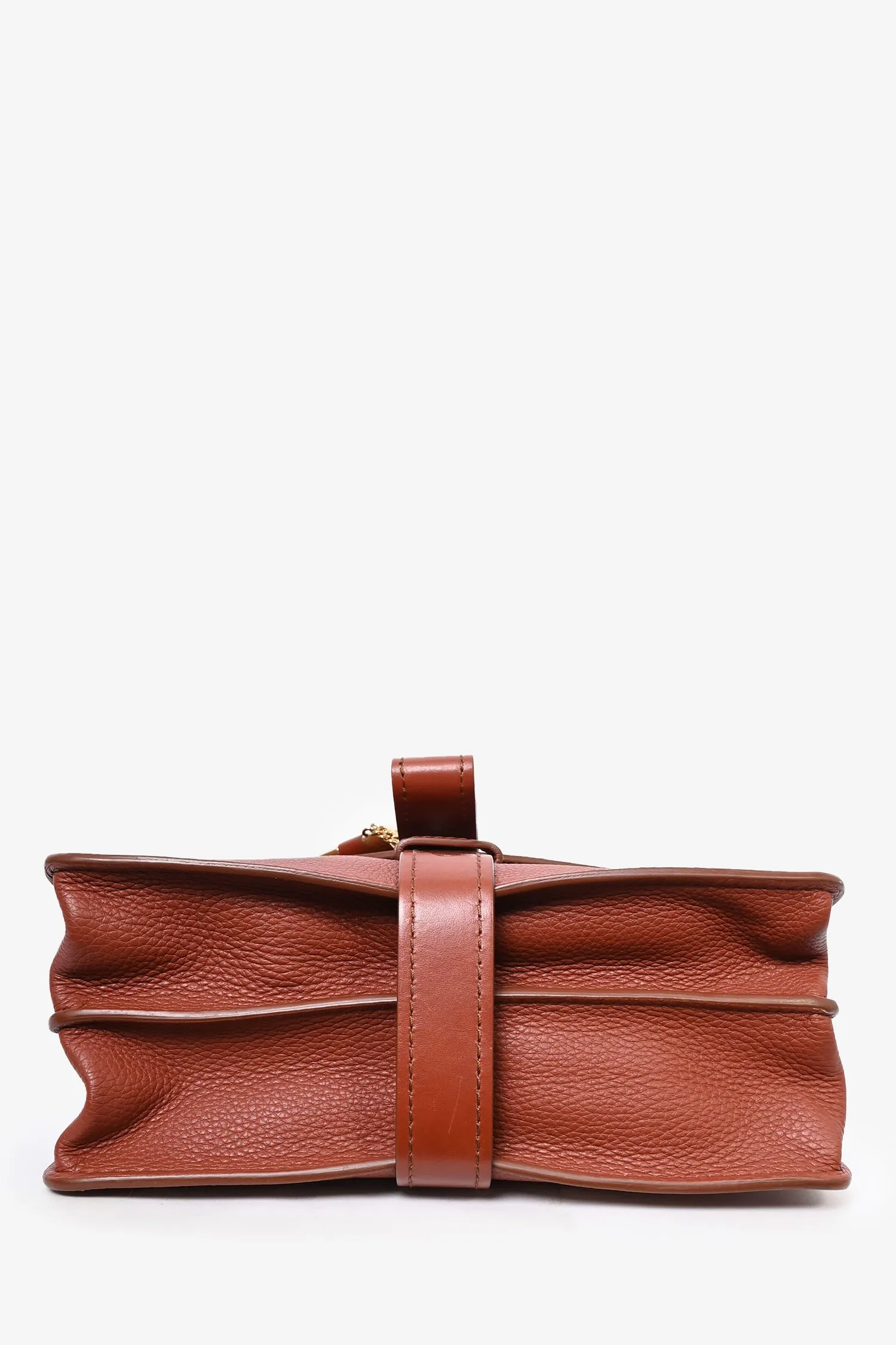 Chloe Brown Leather Aby Lock Bag