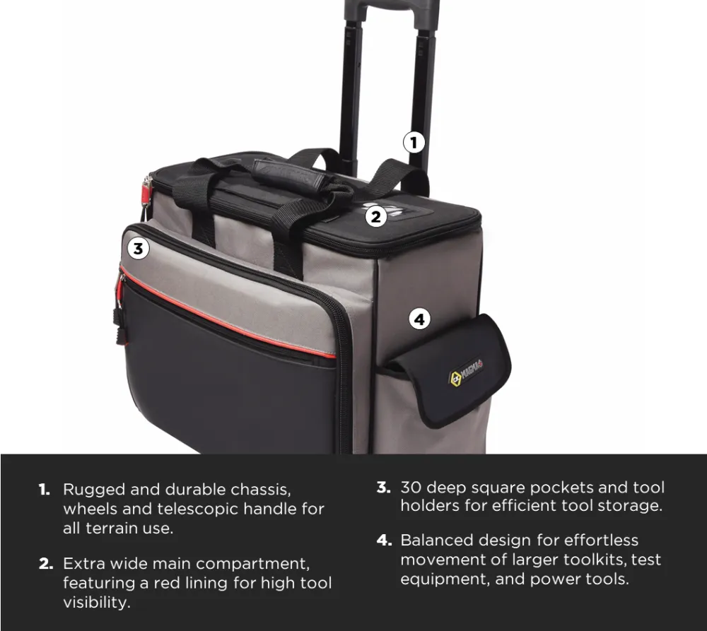 C.K Magma MA2650 Technician's Wheeled Toolcase, Tool bag