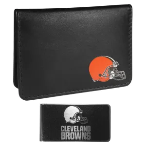 Cleveland Browns Weekend Bi-fold Wallet & Black Money Clip