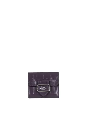 Coach Small Morgan Wallet Embossed Leather In Amethyst CM263