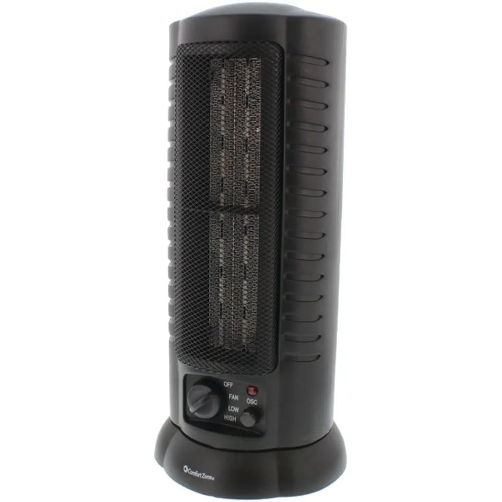 Comfort Zone CZ488 Oscillating Ceramic Tower Heater/Fan