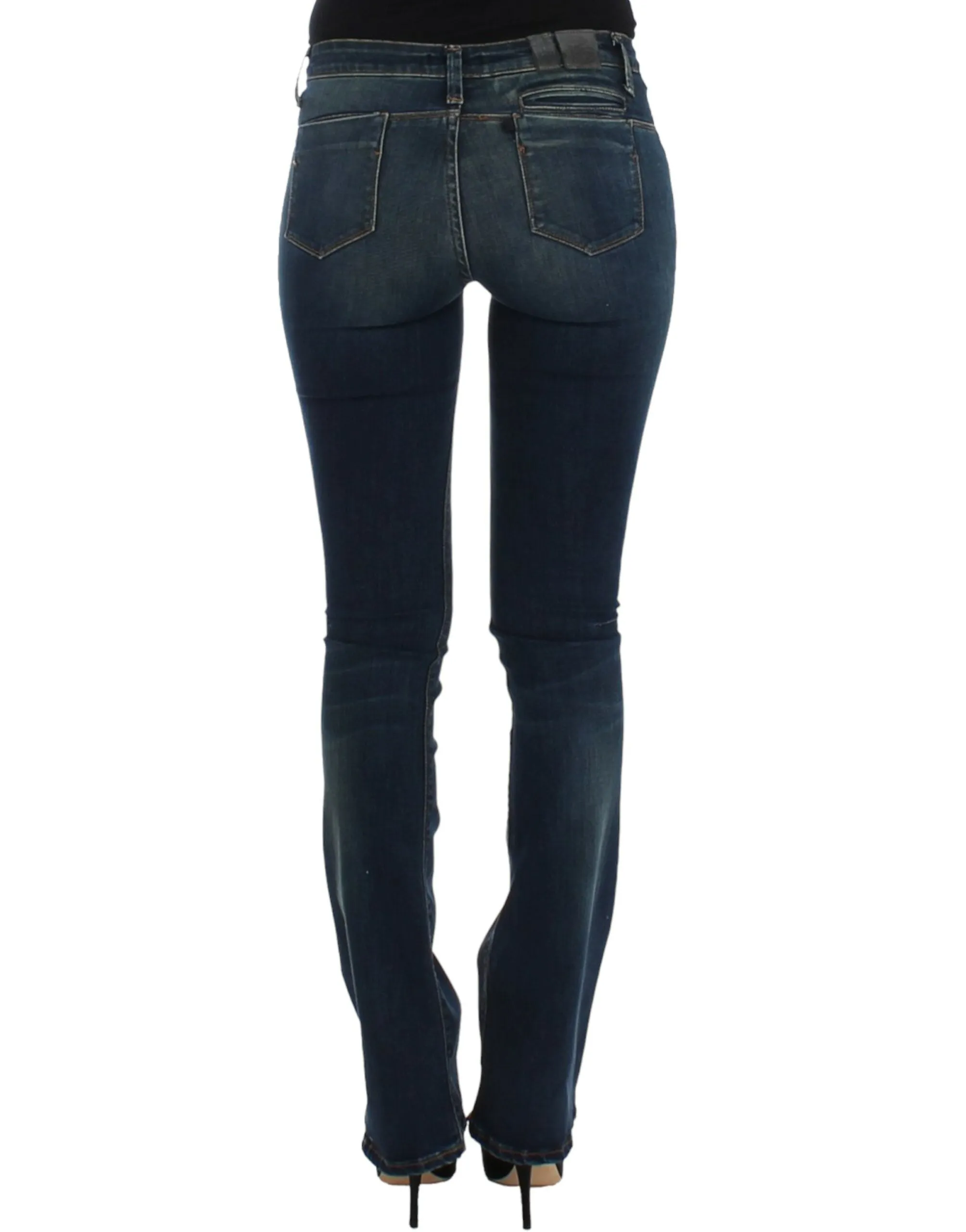 Costume National Chic Blue Straight Leg Designer Jeans