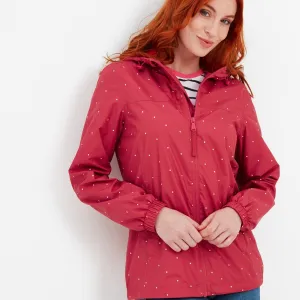 Craven Womens Waterproof Packaway Jacket - Fuchsia Pink Tiny Spot Print