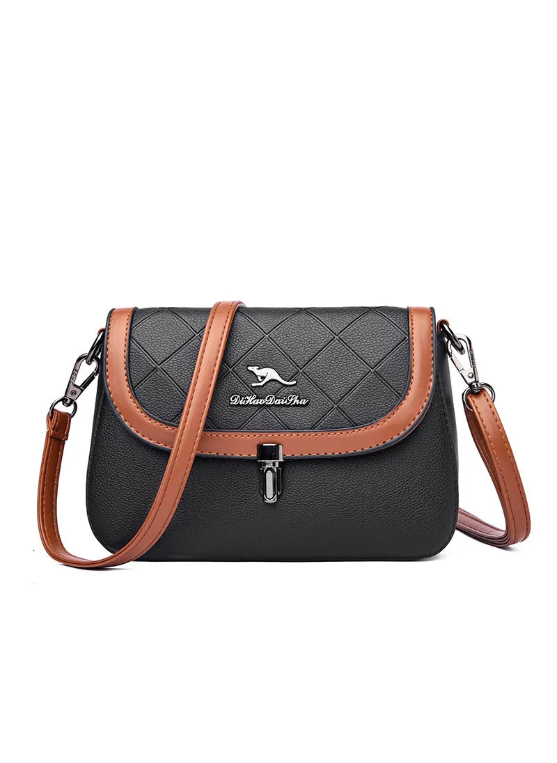 Crossed Rhombic Shoulder Bag