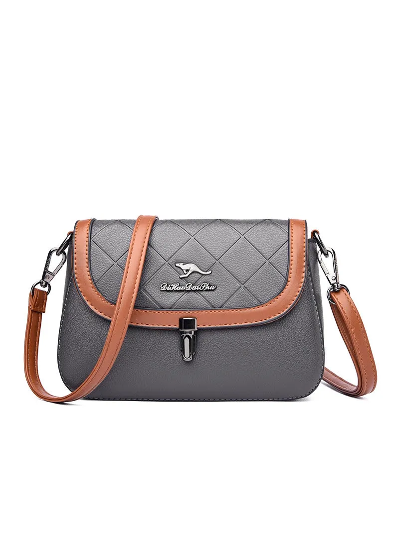 Crossed Rhombic Shoulder Bag