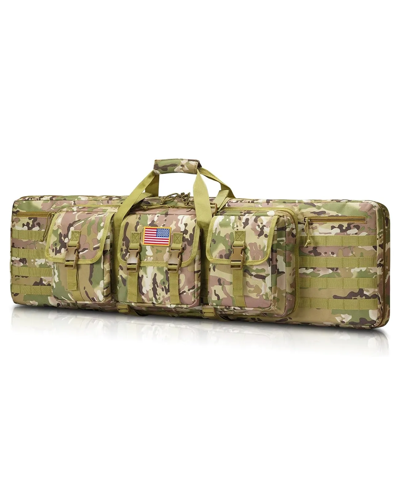 CVLIFE 42 Inches Double Soft Rifle Case Green Tactical Long Bag