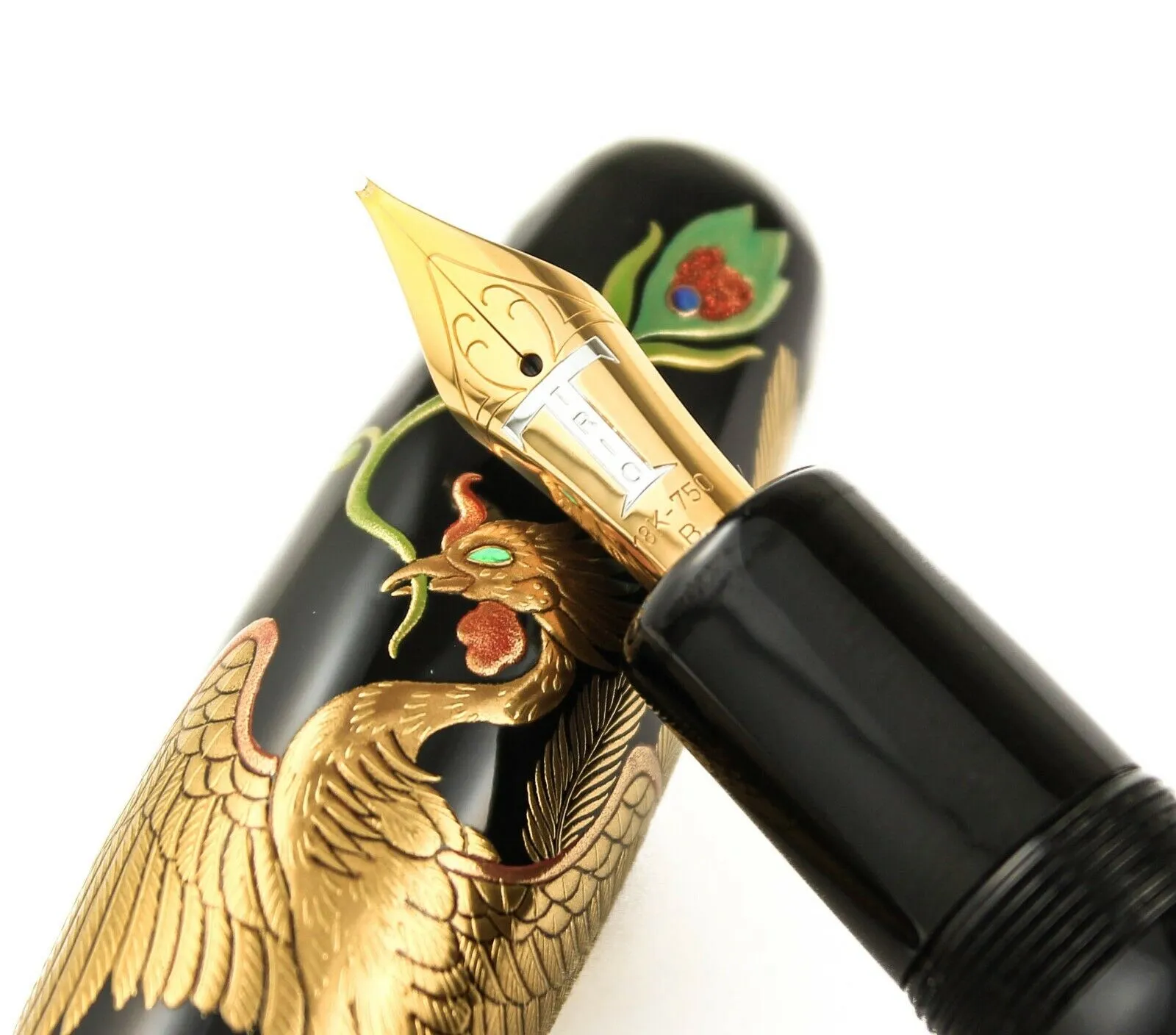 DANITRIO F-7 Hohoh Phoenix Maki-e Fountain Pen | Broad Nib