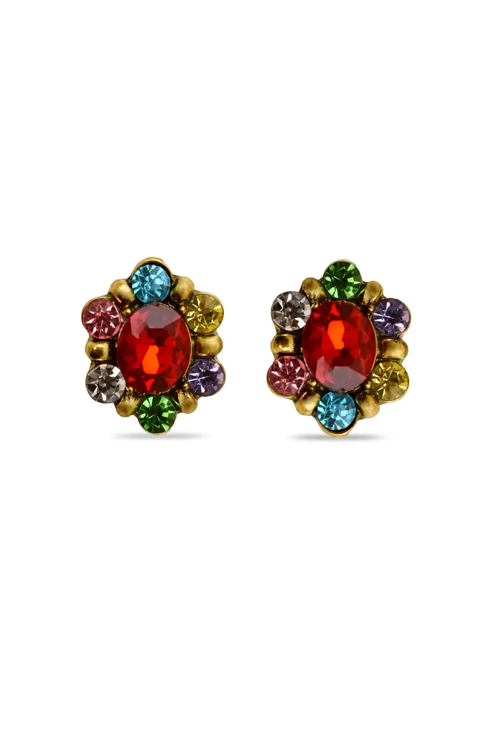 Dazzle Shine Red Designer Earrings