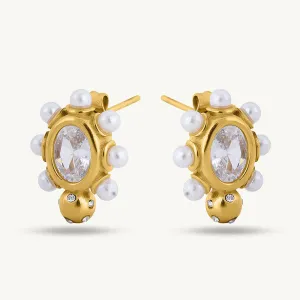 Dazzling Drizzle Stud Earrings