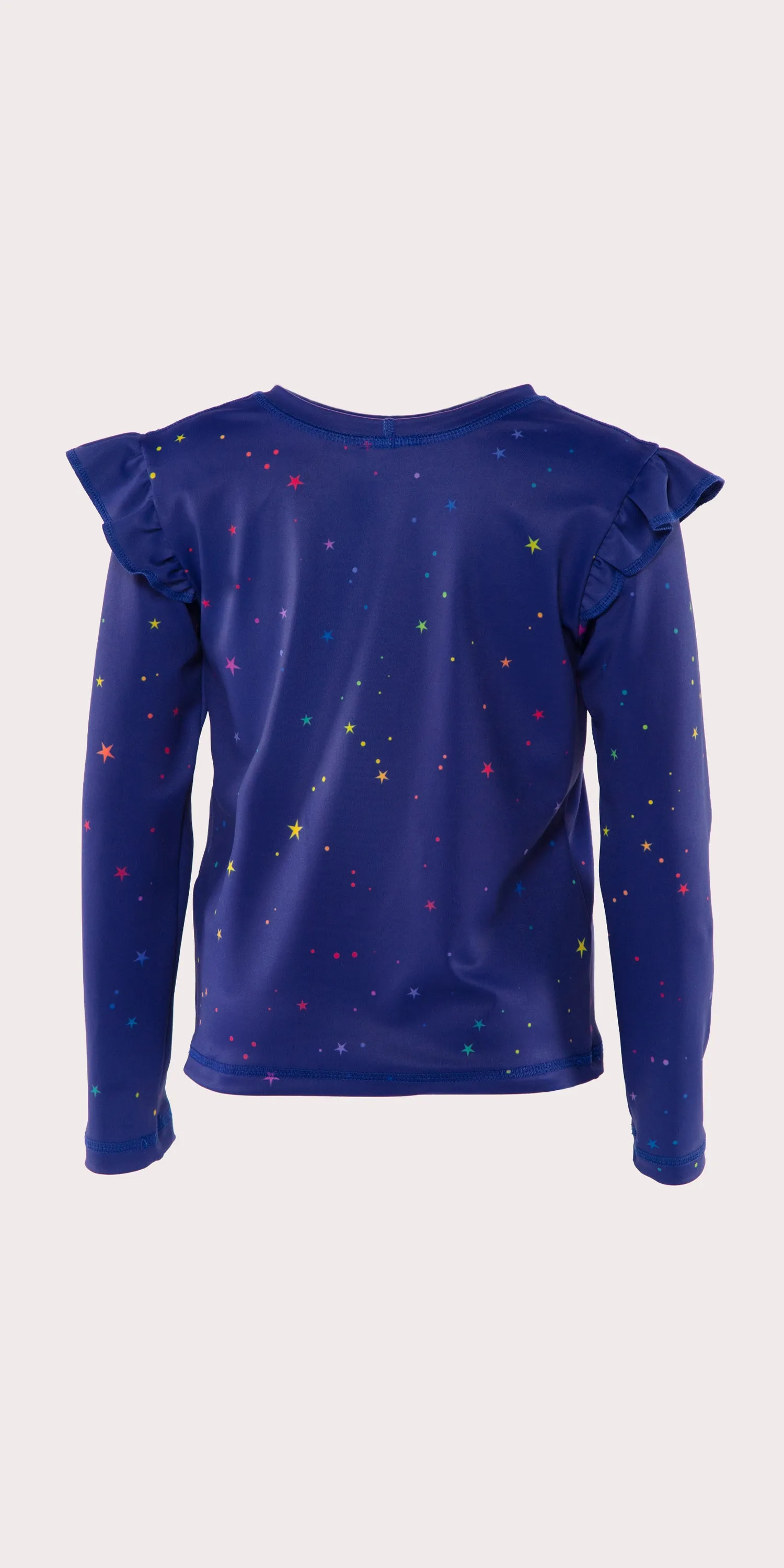 Dazzling Stars - Kids Ruffle Long Sleeve Top