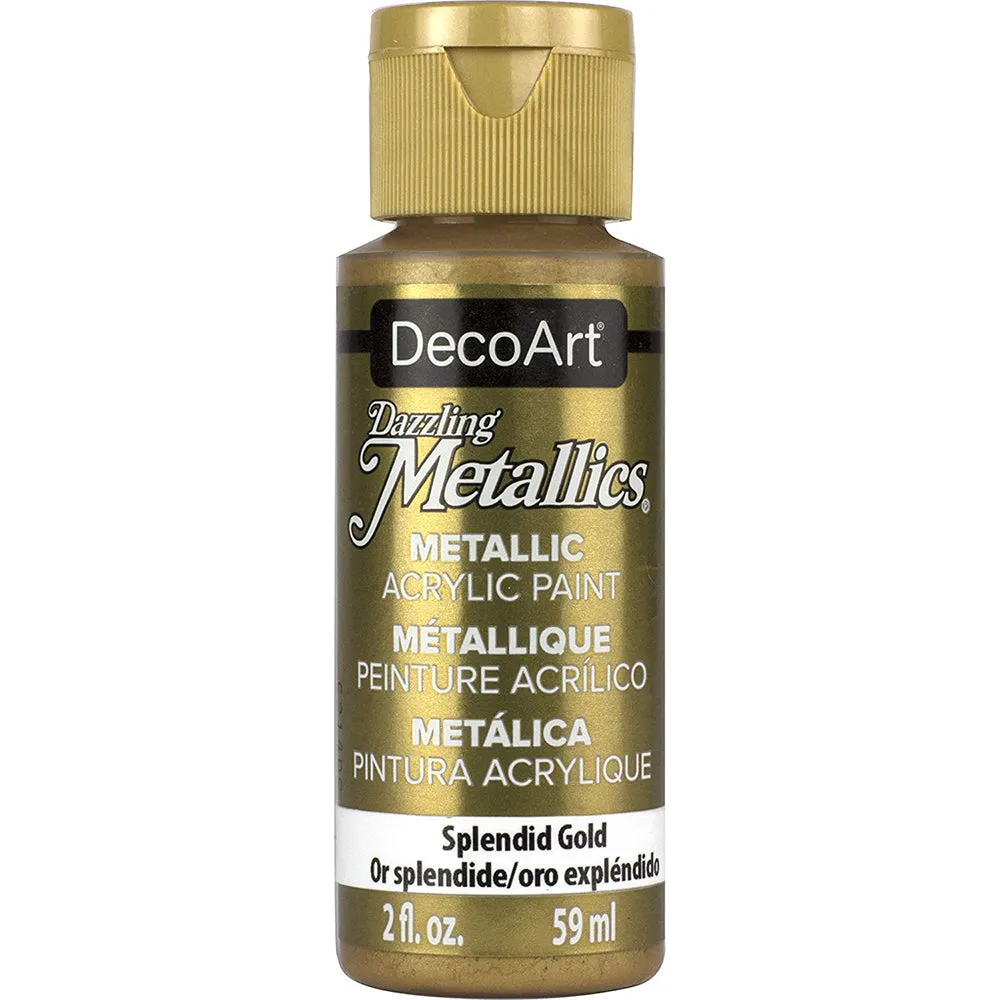 Deco Art - Dazzling Metallics Acrylic Paint 2oz - Splendid Gold