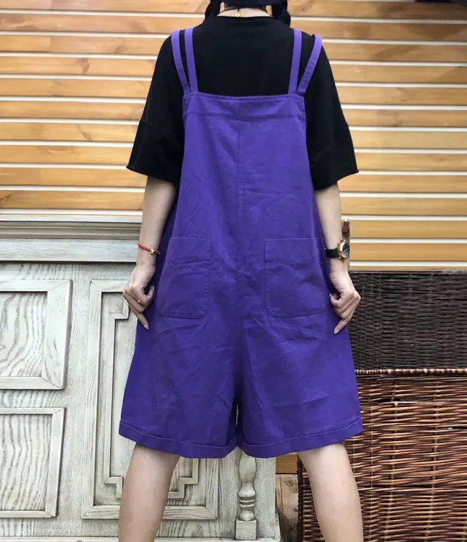 Denim Casual Cotton Loose Casual Summer Overall Women Jumpsuits QYCQ05165