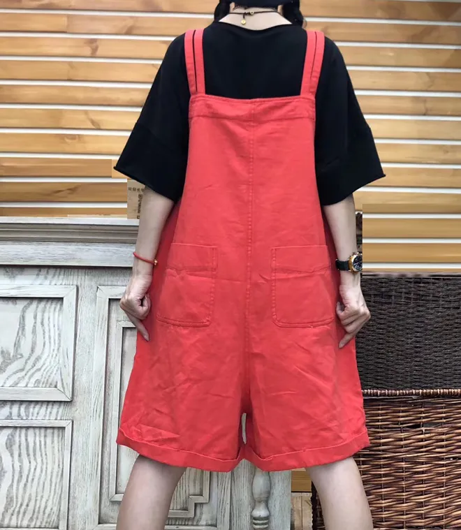 Denim Casual Cotton Loose Casual Summer Overall Women Jumpsuits QYCQ05165