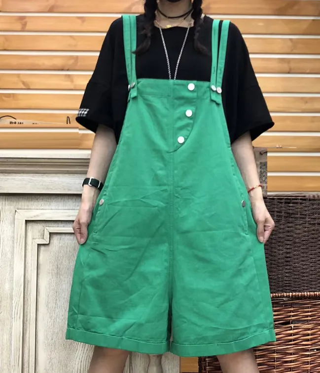 Denim Casual Cotton Loose Casual Summer Overall Women Jumpsuits QYCQ05165