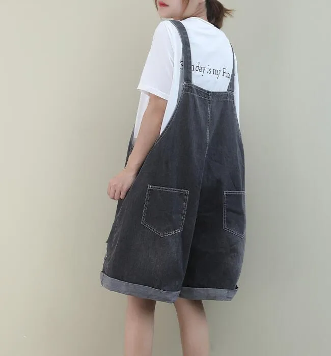 Denim Loose Casual Summer Denim Overall Loose Women Jumpsuits QYCQ05165