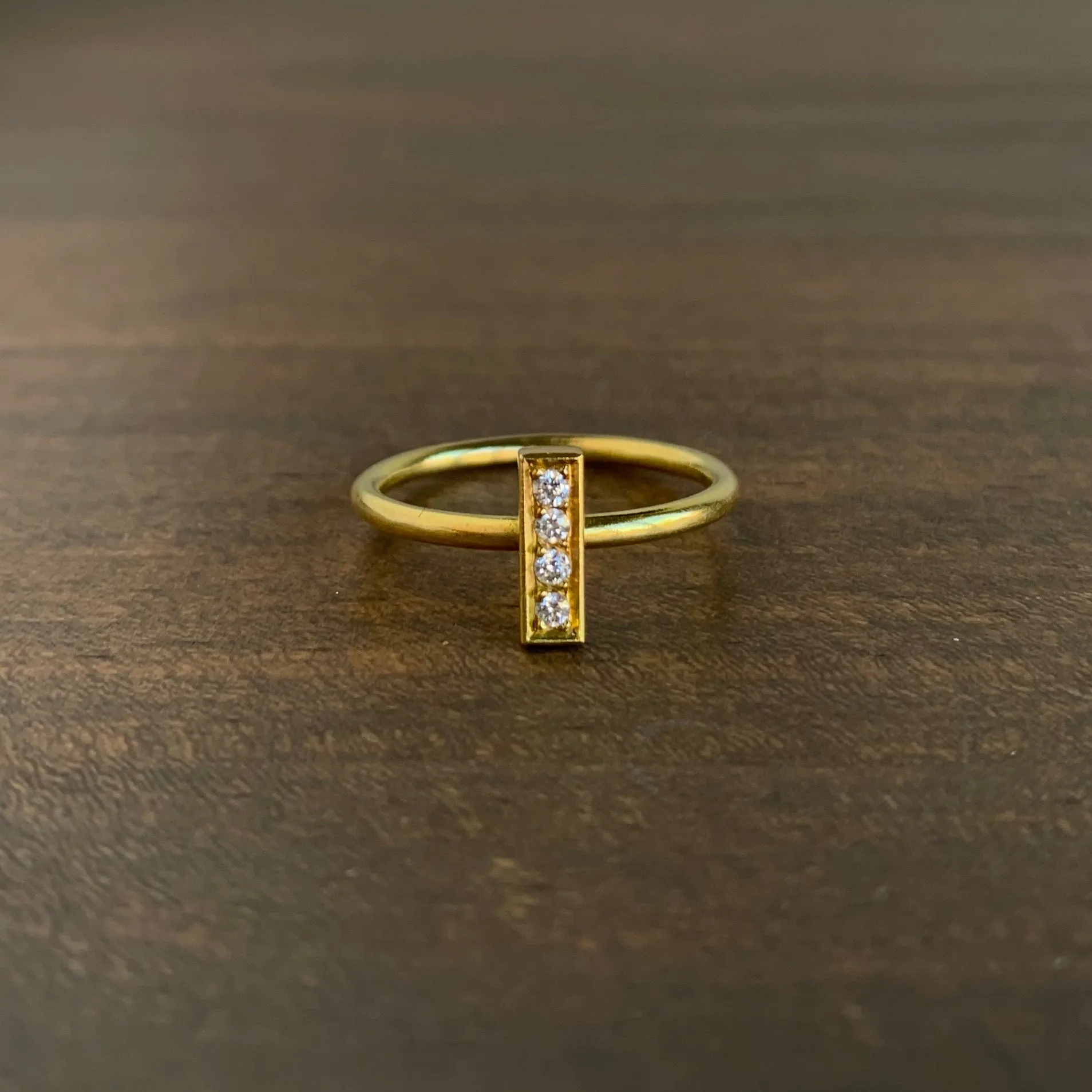 Diamond Bar Ring