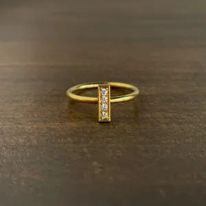 Diamond Bar Ring