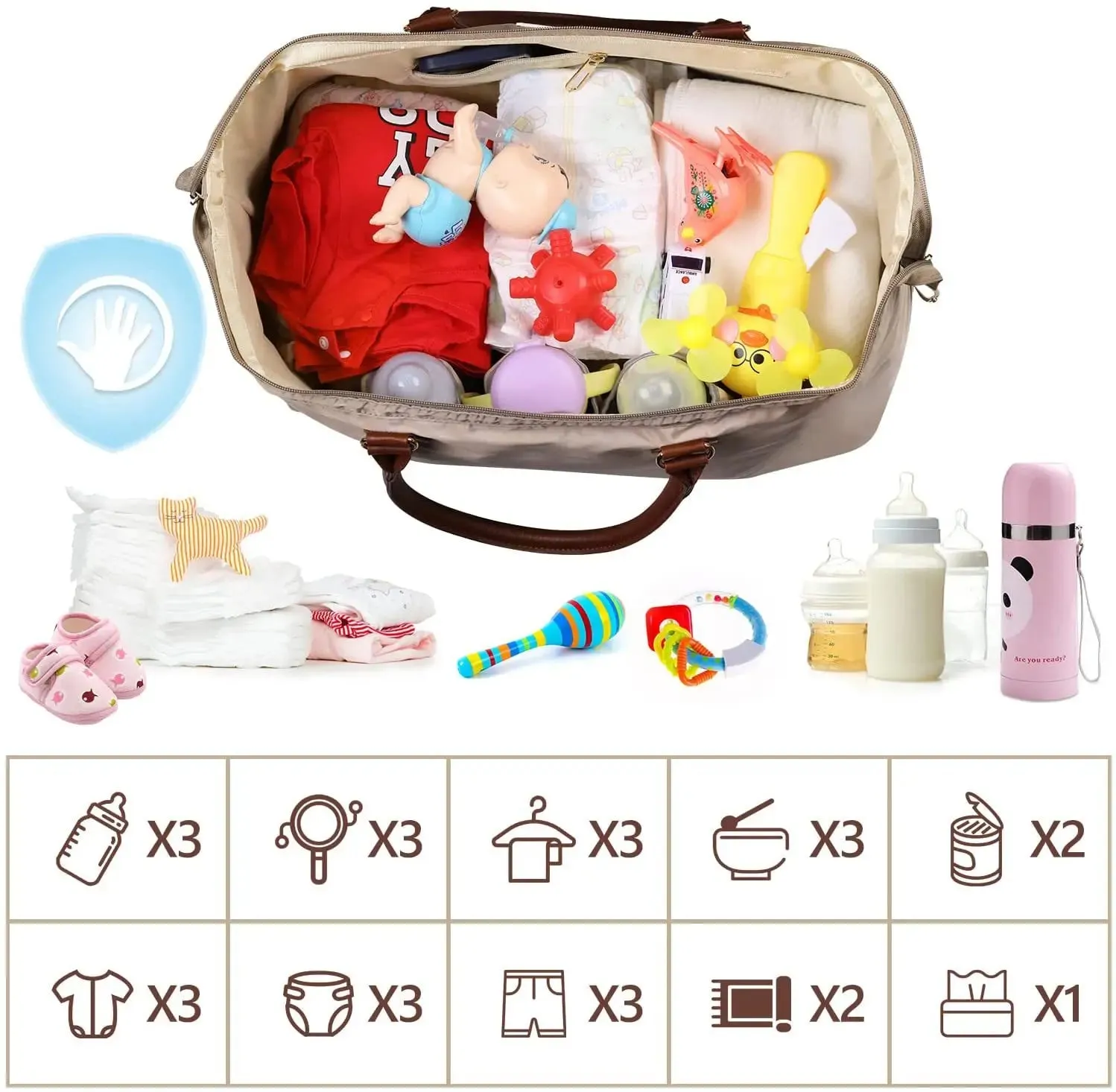 Diaper Bag "Mommy Bag" with Accessories Multivariant - Spacious, Durable, and Stylish