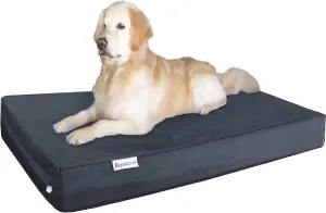 Dogbed4less Jumbo Extra Large Gel Infused Memory Foam Dog Bed with Heavy Duty Cover and Waterproof Liner, 55X37X8 Inches