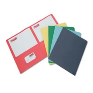 DOUBLE POCKET PORTFOLIO, LETTER SIZE, ASSORTED, 25ct-BOX (5 boxes per pack)