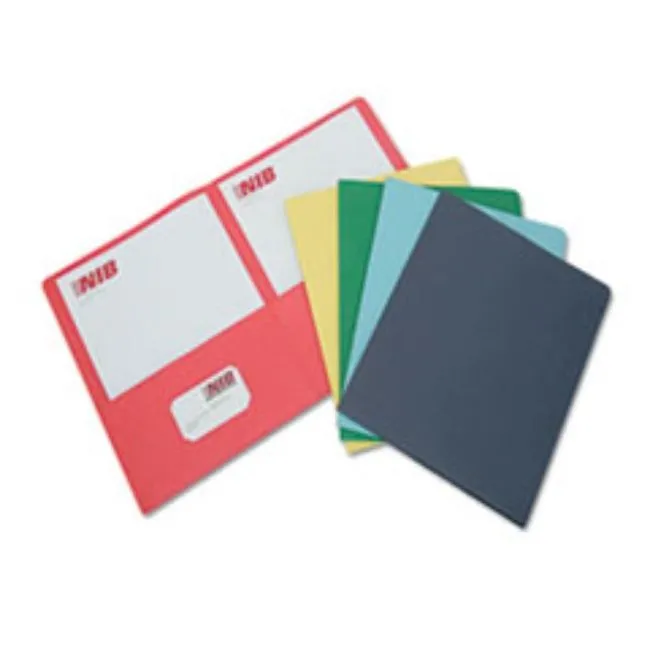 DOUBLE POCKET PORTFOLIO, LETTER SIZE, ASSORTED, 25ct-BOX (5 boxes per pack)