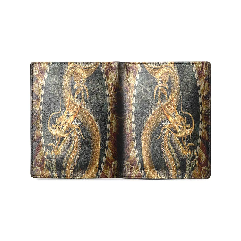 Dragon Emblazoned Men's Leather Wallet