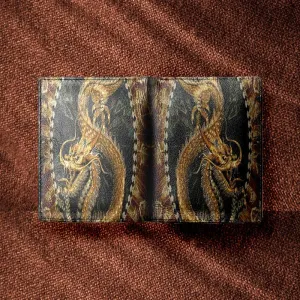 Dragon Emblazoned Men's Leather Wallet