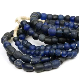 Dutch East India Company Cobalt Hand Wound 18th-19th Century Dogon Heirloom Beads / Necklaces