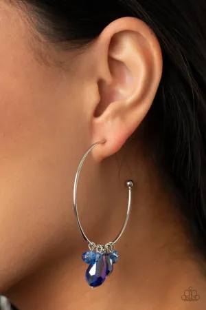 Earrings Dazzling Downpour- Blue VIP Special