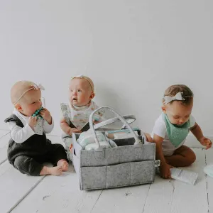 Effortless Organization: Felt Diaper Caddy Organizer Bag for Busy Parents