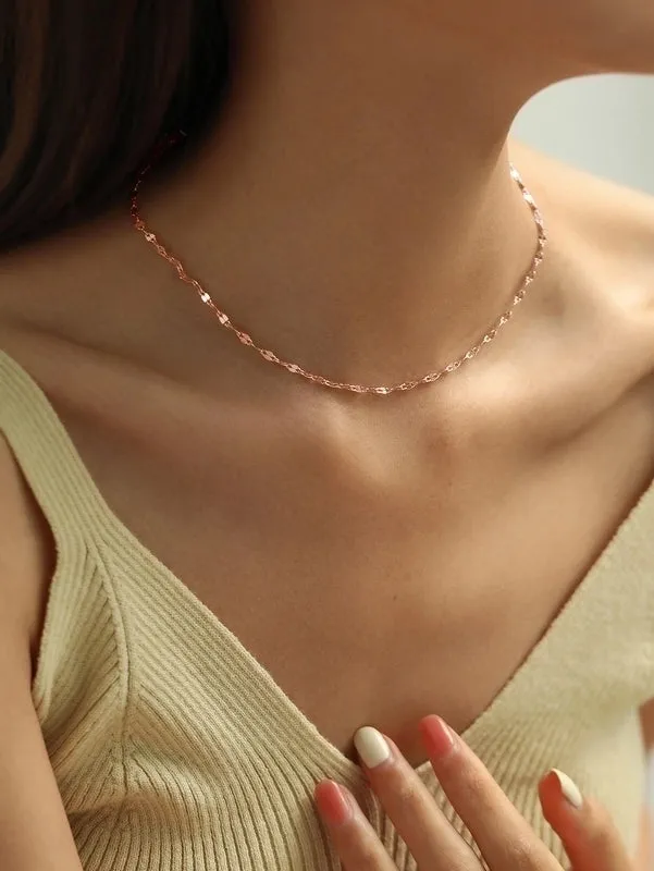 Elegant Hip-hop Solid Color Stainless Steel Steel Necklace