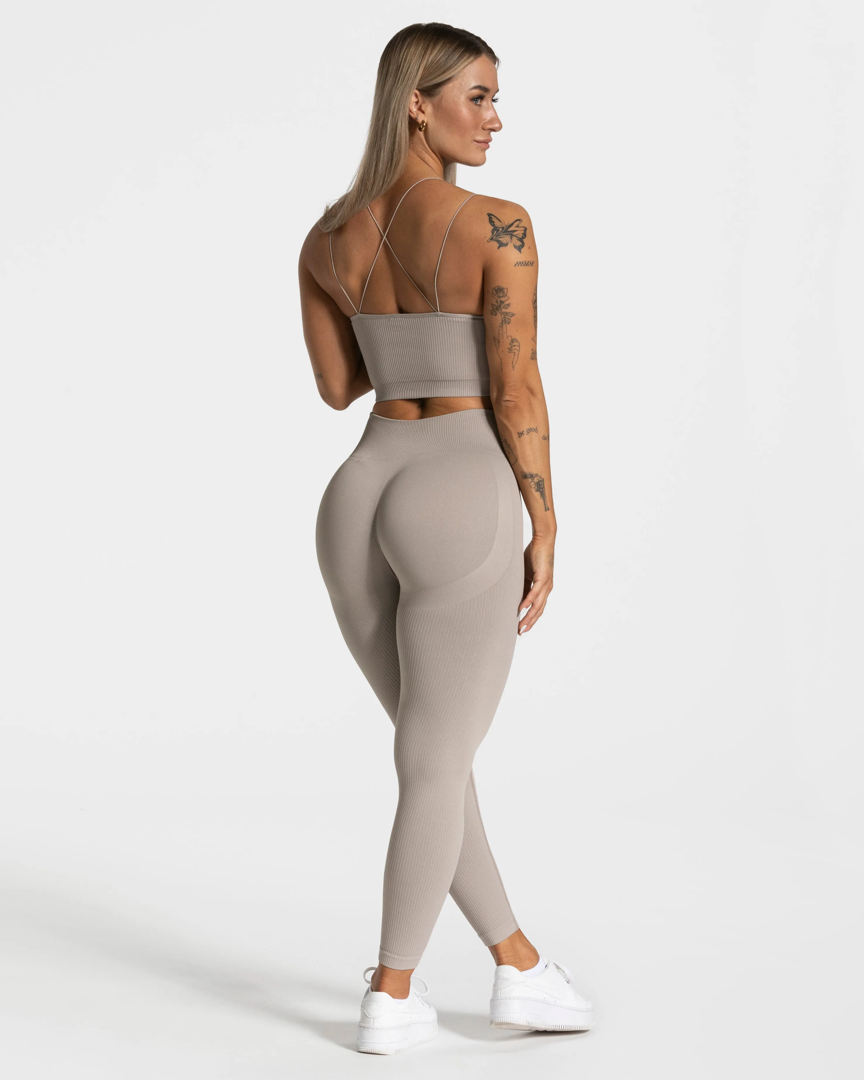 Elegant Scrunch Leggings "Stone"