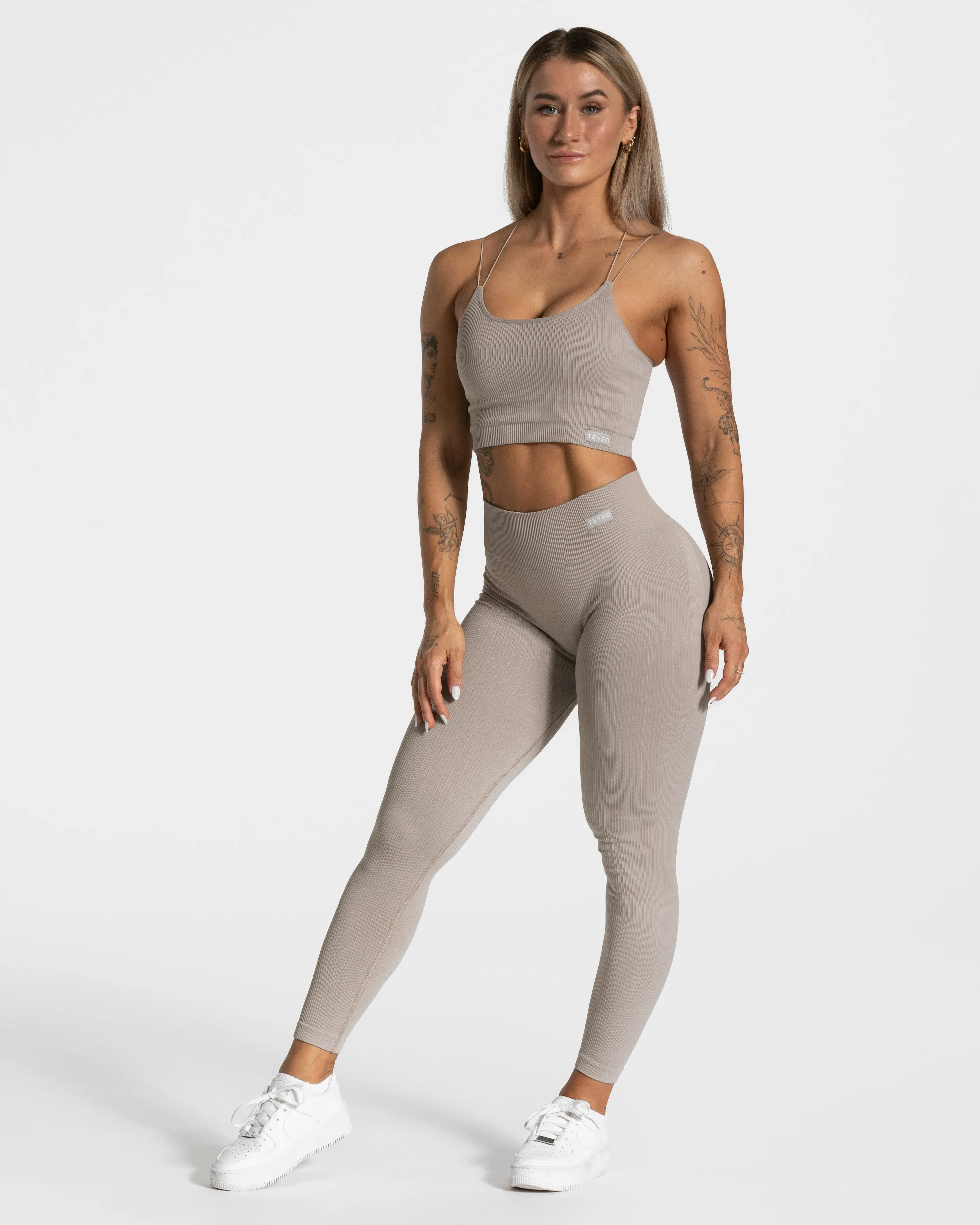 Elegant Scrunch Leggings "Stone"