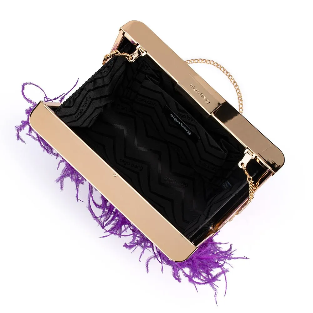 ESTELLE Feather  Clutch