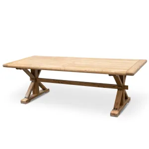 Ex Display - Winston Reclaimed 3m Elm Wood Dining Table - Rustic Natural