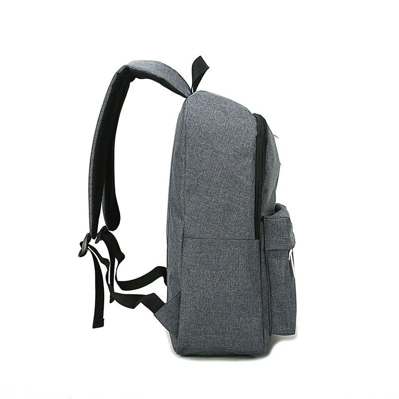 Fashion Canvas Backpack - Red,Dark Gray,Light Gray,Lake Blue,Gray,Orange,Light Coffee