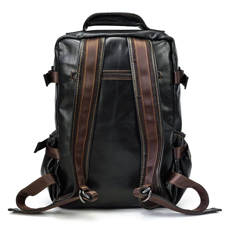 Fashion Leather Large Capacity Anti-theft Classic Backpack Shoulder Bag