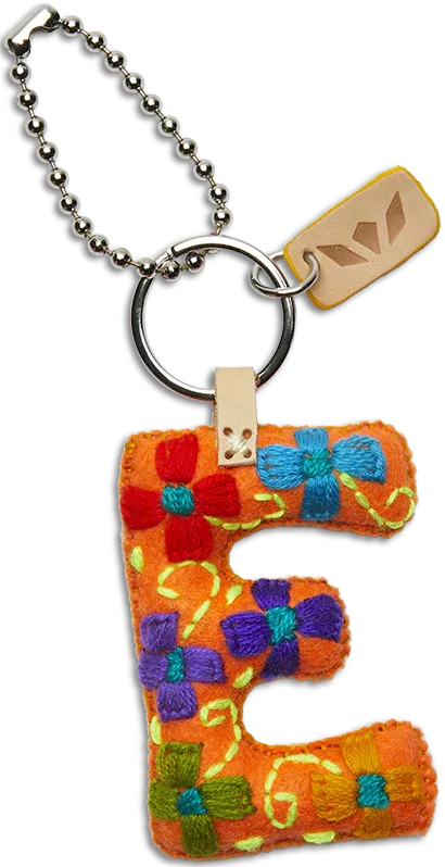 Felt Letter Charm Orange